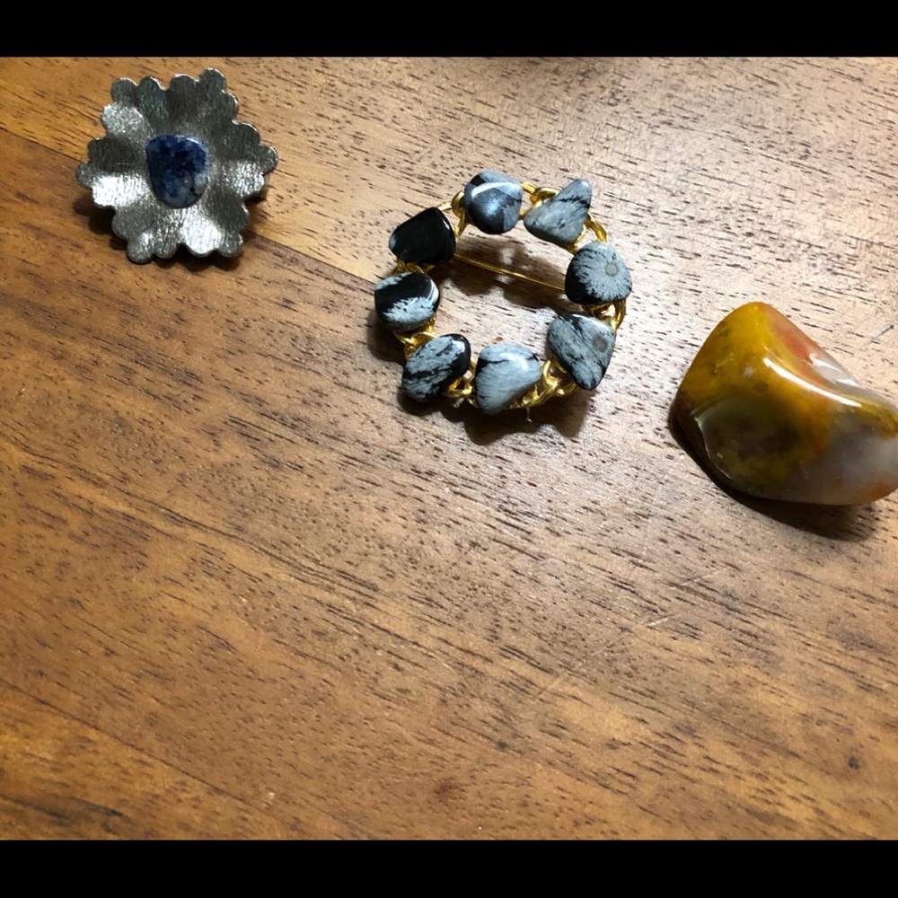 Nica Gemstone  Vintage Brooch Set - Picture 7 of 8